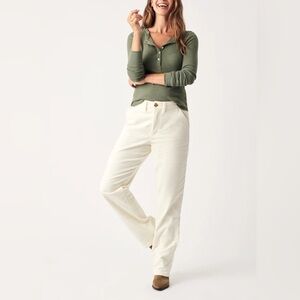 Faherty Endless Cord Pant, Ivory - 27
